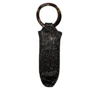 Générique Rhinestone Wine Bottle with Handle - Refillable Mesh Champagne Bottle for Wedding, Champagne, Picnic, Dinner, Travel, Elegant Gift Packaging Transport | Domaine d', Black, Se référer au