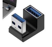 Générique Right Angle USB 3.0 Adapter - Male Female Connector, 10Gbps Fast Data USB Extension, Space-Saving Design, Reliable and Durable Adapter | Laptop