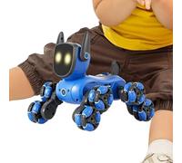 Générique Robot Dog - PP, RC Robot Toy, Safe Material for Remote Controlled Robots, Musical Toy for Puppies, Interactive Programmable RC Toys with Light and Sound.