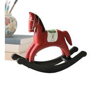 Générique Rocking Horse Decoration | Realistic Hand Carved Desk Statue Home Decoration Rocking Horse Home Decoration | Adult Gift Office Home Students