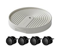 Générique Roller base for the - Round holder for on wheels | 360° swivel wheel holder | Mobile tray for flowers, ideal for apartments, patios, gardens