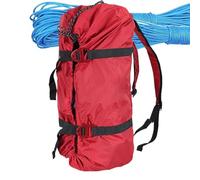 Générique Rope Bag, Professional Rock Bucket, 7.87x8.66in Lightweight Hiking Gear, Authentic Reusable Design, Arborist Equipment for Mountaineering, Camping, Outdoor Adventures, Red, Se référer au
