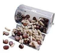 Générique Rotisserie Drum - Round Stainless Steel Basket | Rotary Oven Roasting Tool for Cooking and Grilling, Easy to Use Cooker for Vegetables, Meat and Black