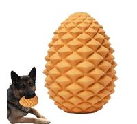 Générique Rubber Dog Treat Dispenser Toy 8.5x11.5cm - Durable Dog Teeth Cleaning Toy in Pine Cone | Leak Food Stimulates Game Health