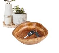 Générique Salad Bowl - Rustic Wood | Natural Wooden Bowl - Serving Bowls for Fruit, Vegetables, Snacks, Keys, Jewelry, Kitchen, Living Room, Bedroom, Entryway, Farmhouse Decor