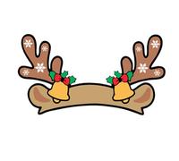 Générique Santa Hat Car Stickers, Self Adhesive Waterproof Festive Decal Santa Hat with Deer Antlers - Car Decorations for Holidays - for Adults Amateurs