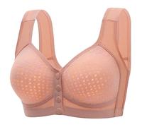 Générique Satin Body Seamless Bra with Snap Front Closure for Women Full Coverage No Underwire Comfortable Lightly Lined Wirefree for Girls Days Red, Pink, 12