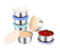 Générique Sauce Containers with Lids, 40ml Sauce Containers 6 Pieces - Reusable and Leakproof Dip Cups for Office School Picnic Party and Travel