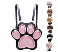 Générique School Backpack - Cat Paw Shaped Plush Backpack Large Capacity Student Carrying Soft Display Function | Daily School Travel Companion, Black Walnut, Se référer au descriptif, Refer to