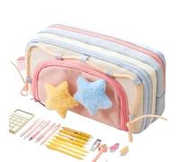 Générique School Case 8 Compartments | 8.27 Inch Penne Holder and Chancery | Organizer for Students, Teachers and Travellers | Lightweight and Portable Backpack, Pink, Se référer au descriptif, Refer