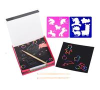 Générique Scratch Paper Notepads - Rainbow Art Set Scratch Paper - Rainbow Art Scratch Notes - 100 Scratch Paper Cards - Party Supplies for Birthday