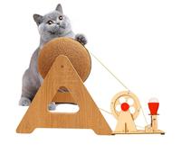 Générique Scratching Ball for - High-Performance Functional Premium Cat, Ergonomic, Sisal Toy, Interactive Crank with Integrated LED Light Game and | Multipurpose Outdoor Indoor Utility