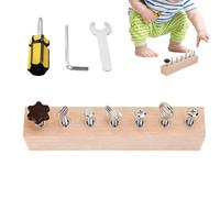 Générique Screwing Board for Imitation Game Workbench, Educational Wooden Screwing Board Set - For Christmas Birthday Home Garden Nursery School