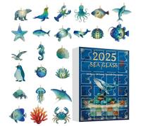 Générique Sea Animals - 2D Acrylic Interactive Decoration with 24 Compartments | Educational and Creative Game For Family, Teens, Christmas Tree And Occa