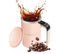 Générique Self Stirring Coffee Cup - Refillable Insulated Mug with Temperature Display | Drink Mixer for Office and Home - for Cocoa Tea Hot Chocolate Juices and Drinks