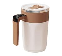 Générique Self Stirring Mug - 400 ml Rechargeable Automatic Mixing Holder with Lid, Electric Coffee Cup Built-in LCD - for Home Office Kitchen Bar Cocoa Honey Birthday Christmas Women Men