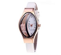 Générique Semi- Sand Type Wrist Watch Women's Watch Dial Bracelet Small Watch Female Ellipse Original Fob Watch, white, one size