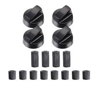 Générique Set of 4 Universal ABS Cooker Control Buttons - Replacement Switches for Gas Stove, Oven, Hob, Upgrade Kitchen Appliances, Easy Installation