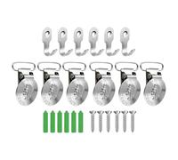 Générique Set of 6 Non-Slip Metal Clips - Decorative Wall Hooks for Flags | For Textile Art, Cover, Curtain, Wall Hanging and