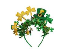 Générique Shamrock Hairband - Shamrocks Pattern Festive Band, Green Striped Carnival Hair Accessory Bowler Theme | Suitable for Women Girls Irish Celebration Parade Festival Themed Outfit Wear