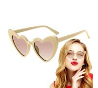 Générique Shaped Glasses | Colorful Oversized Trendy Retro Shape Glasses | Trendy Oversized Cute Retro Fashion Glasses, Yellow Frame, Se référer au descriptif