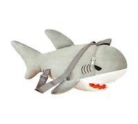 Générique Shark Plush Back, Cartoon Plush Stuffed Animal Soft Kindergarten Home Decor with Cute Design, Aesthetic Back for Boys Girls Birthday School, Grey, Se référer au descriptif, Refer to