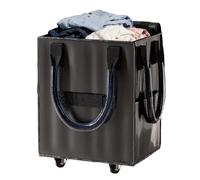 Générique Shopping Bag on Wheels with Handle for Large Heavy Duty Foldable Trolley | Shopping Bags | For Outdoor Activities Moving Shopping Mall Laundry Travel Camping