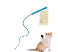 Générique Silicone Cat Cane - Flexible Interactive | Soft Animal Toy Training Exercise, Simulation Hunting Waterproof Reduces Boredom Promotes Mental Stimulation