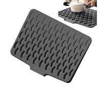 Générique Silicone Dish Drying Mat, Quick Drainage Counter Top Protector, Silicone Mat for Kitchen, for Faucet Sink Toilet Shower Room Apartment Room