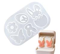 Générique Silicone Earring Mould | DIY Easter Mould for Creating, Butterfly Flower Rabbit Egg for Parties and Crafts - for Women and Children and Decoration