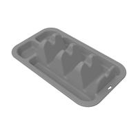 Générique Silicone Taco Trays - Serving Plate for Tacos with 3 Dividers, Silicone Holder Reusable Non-Slip with 2 Condiment Compartments for Home Meal