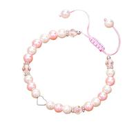 Générique Silver Plated Pearl Blue Quartz Classic Bracelet Handmade Bracelets Heart Beads Bracelets Back to School Gifts Christmas Birthday With Phrases Bracelet Rings, one size, Artificial Crystal