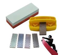 Générique Skikantenschneider Mehrwinkel - Präzisions Schärfset Für Ski Snowboard | Metalllegierung Ergonomisch Rutschfest - Mit Schleifsteinen & Feile Für Optimale Kantenpflege Wintersport