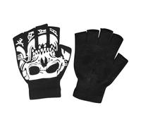 Générique Skull Bone for Kids | Halloween Half Finger Fingerless Gloves Glow in the Dark | Halloween Costume Accessories for Carnival, Party Co