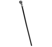 Generique - Skull Sceptre Halloween Accessory Walking Stick Black/Silver 75cm