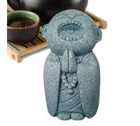 Générique Small Buddha Figurines - Stone Buddhist Monk Statue Garden Statue - Spiritual Buddhist Sculpture for Home Decor, Garden and Meditation