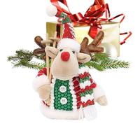 Générique Small Christmas Plush | Home Decoration Santa Snowman Reindeer Plush Toy | Decorative for Bedside Table Shelf Living Room Bedroom Office Sofa Car