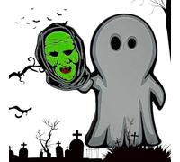 Générique Small Ghost Figurines, Terrible Decor for Desk, Scary 3D Printed Figurine for Bedroom, Bedside Table, Desk, Dressing Table, Showcase and Support