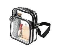 Générique Small Transparent Clutch Bag Transparent Shoulder Bag, Black, Se référer au descriptif
