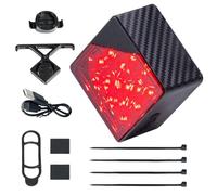 Générique Smart Bike Back, 4 Lighting Modes, LED Stop for Safety, Waterproof USB Rechargeable Back, Compact Bike Accessory for Night Riding, Travelling and