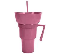 Générique Snack & Drink Cup - Snack Cup | Drink Cup with Snack Bowl on Top for Chips, Candy, Fruit, Desserts, Popcorn, Juice, Milk Tea Chips