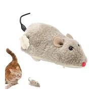 Générique Soft ABS Fabric Wind-up Cat Toy 13x6x3.5cm, Realistic Racing Design | Plush Mouse Figure with Simulation Movement, Exercise Courtyard Indoor Play | Accessory