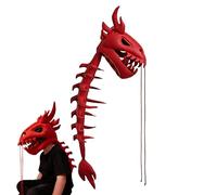 Générique Soft Breathable Flexible Plush Dinosaur Skeleton Cosplay Costume - For Celebration, Parties, Festivals, Christmas,