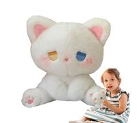 Générique Soft Cat Plush Kitten with Emotional Expression - Soft Interactive Skin Pillow with Expressive Emotions for Girls, Boys, Families and Teens