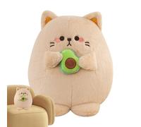Générique Soft Cat Soft Toy - 35 cm Soft Toy Holding an Avocado, for Adults and Friends, Sleeping, Bedroom, Living Room, Home, Birthday, Christmas, Valentine's Day