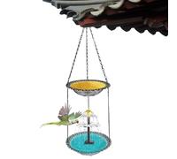 Générique Solar Bird Bath Fountain Hanging with Solar Pump - Outdoor Bird Bath with Water Pump - for Hummingbird, Robin, Sparrow, Terrace, Pillar, Garden, Balcony, Yard