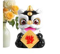 Générique Solar Desk Figures Lion Dance New Year Decoration for Car Central Console for Home Office Shelf Window Sill Table