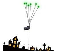 Générique Solar Lights Witch Eye Halloween Outdoor LED Lantern Horrifying Eyes | Waterproof Oscillating Firefly Effect Lanterns for Garden Pathway Patio Parties