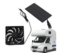 Générique Solar Panel Fan - 0.8W Solar Fan for Hutch - Ventilation System 4V Cooling System Indoor Outdoor Home Van Cabin Dog Camping Camping Beginners Greenhouse