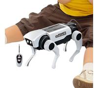 Générique Solar Robot Dog Toy - Solar Powered Robotic Dog Toy with Remote Control & DIY Experiment Features | STEM Educational Toy for And Family Activities